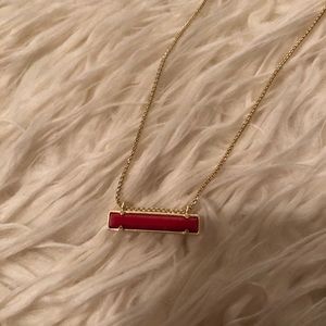 Kendra Scott Red Bar Necklace New